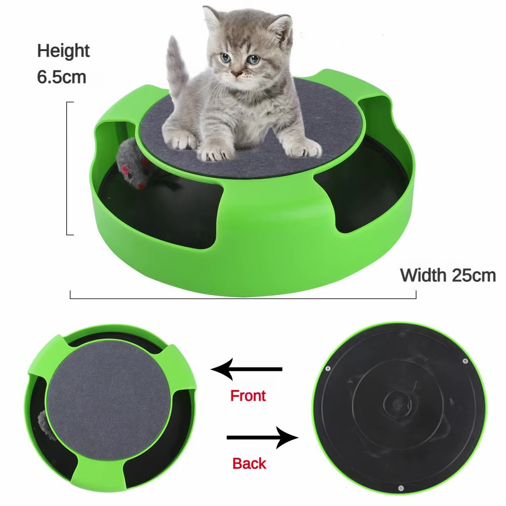 Interactive Cat Roller Toy – Mouse Track & Scratcher