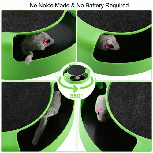 Interactive Cat Roller Toy – Mouse Track & Scratcher